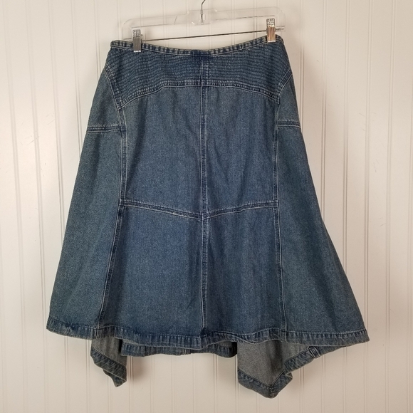 Asymmetrical Denim Skirt - Picture 2 of 8